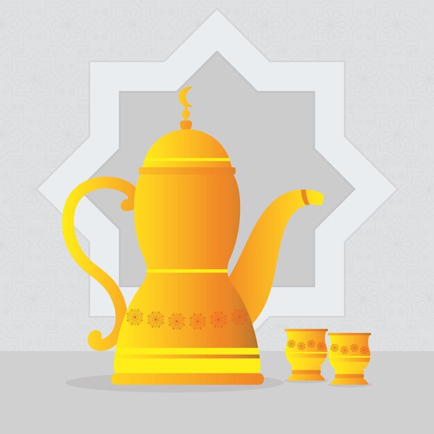 Иллюстрация исламского чайника