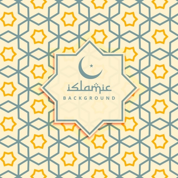 Free vector islamic yellow stars background