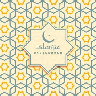 Islamic yellow stars background Free Vector