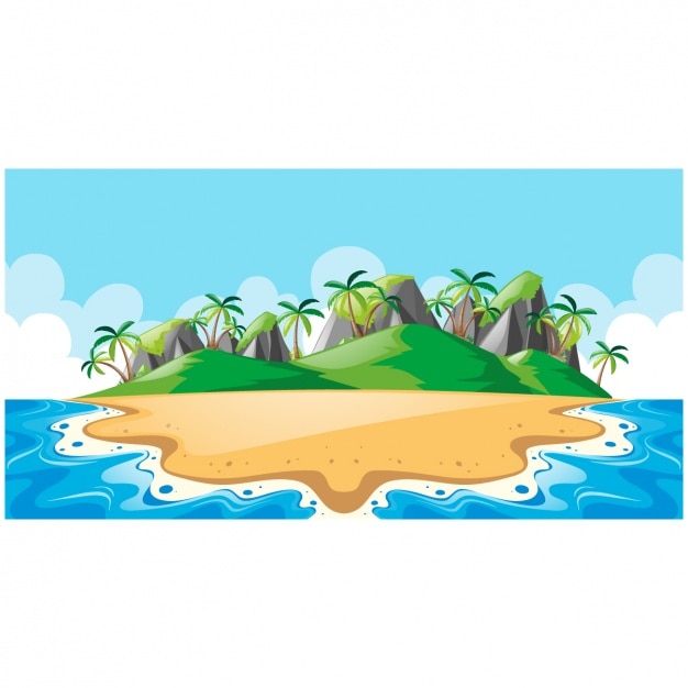 Free vector island background design