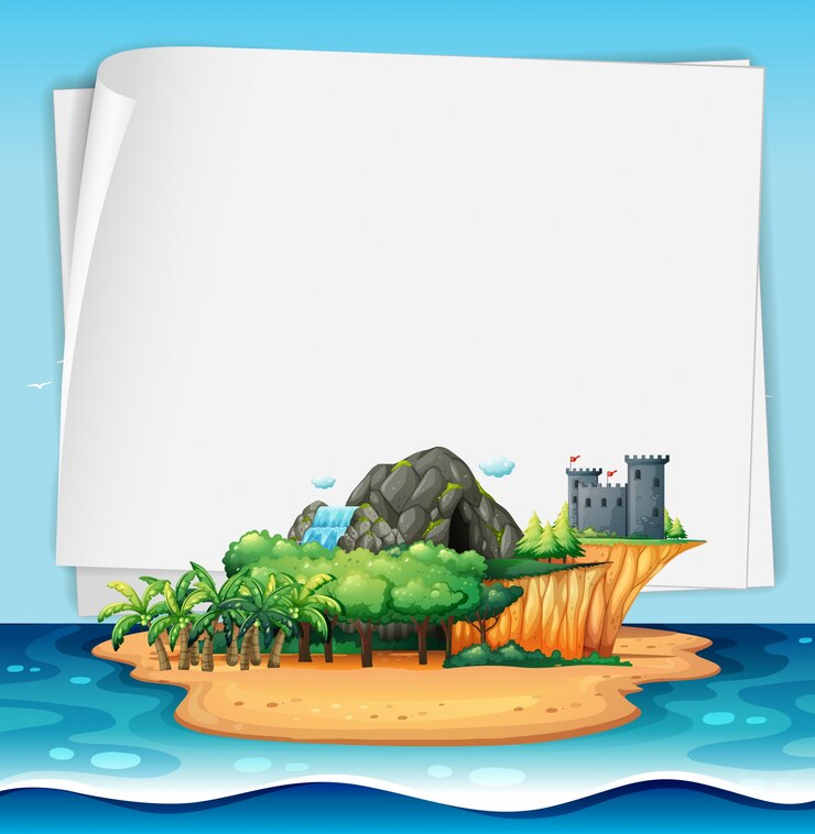 मुफ़्त वेक्टर island and sign