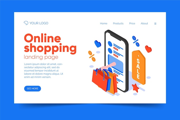 Ismoetric shopping online landing page theme