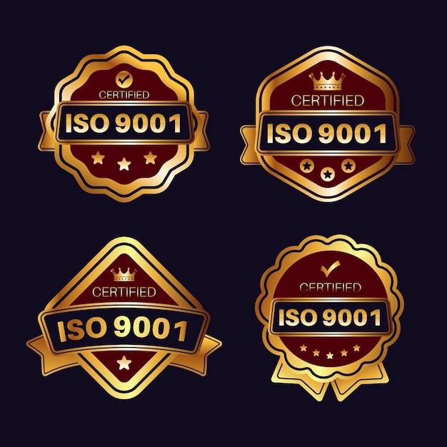 Iso certification badge collection