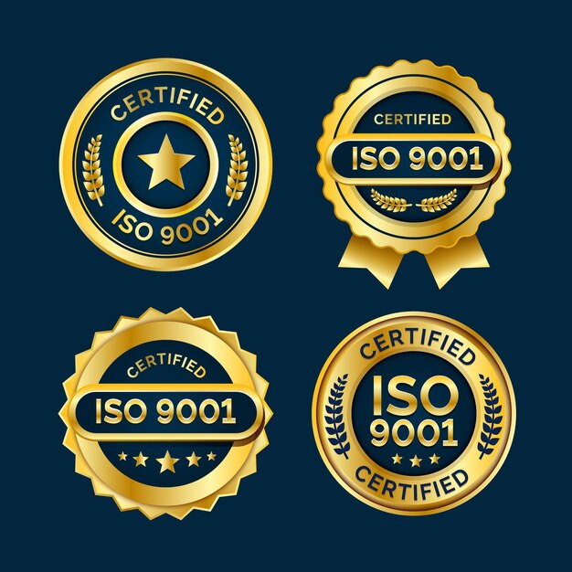 Коллекция значков сертификации ISO