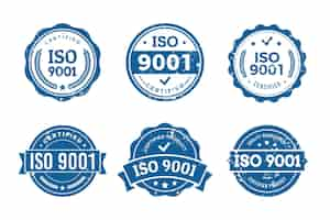 Free vector iso certification stamp collection