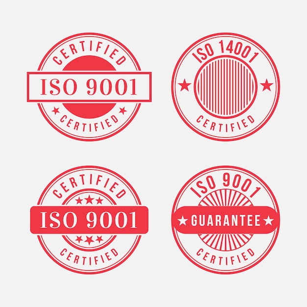 Free vector iso certification stamps