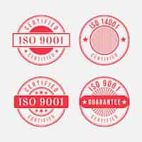 Free vector iso certification stamps