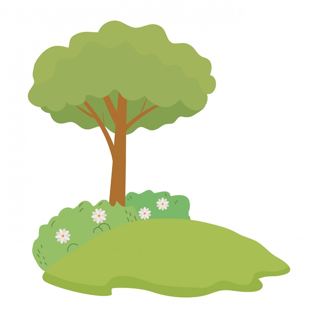 Бесплатное векторное изображение Изолированное дерево конспекта и сезона