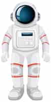 Free vector isolated astronaut cartoon on white background