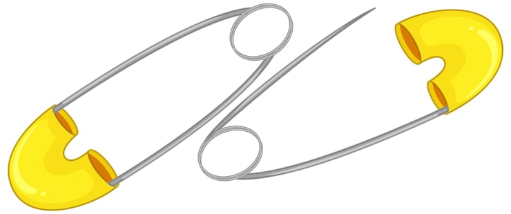 Free Vector isolated badge pin on white background