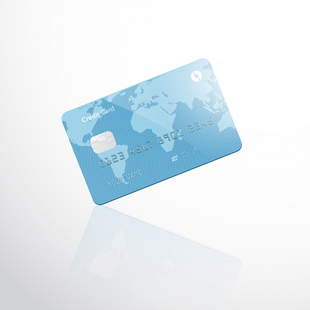 Isolated blank credit card