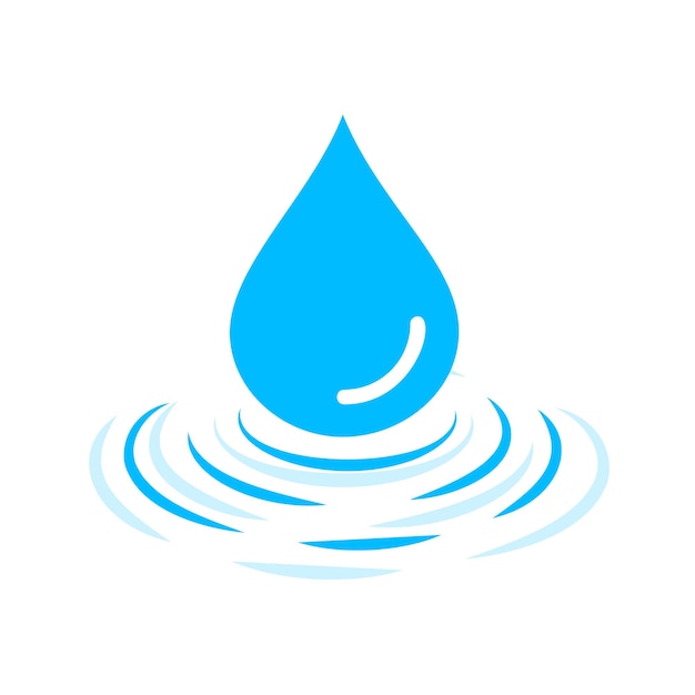 Free vector isolated blue rain droplet background with ripple effect