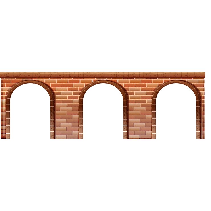 Free Vector isolated bridge desig