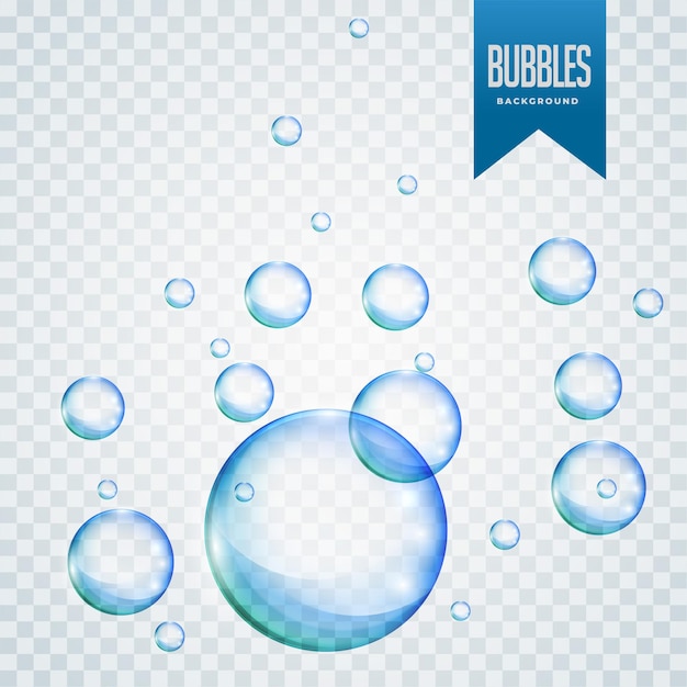 Free vector isolated bubbles floating background