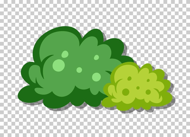Isolated bushes in flat style
