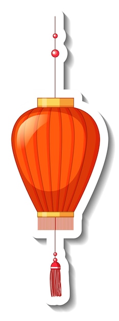 Free vector isolated chinese red paper lantern