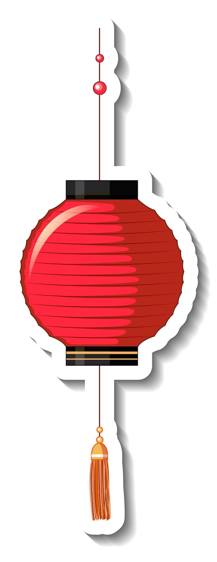 Free Vector isolated chinese red paper lantern