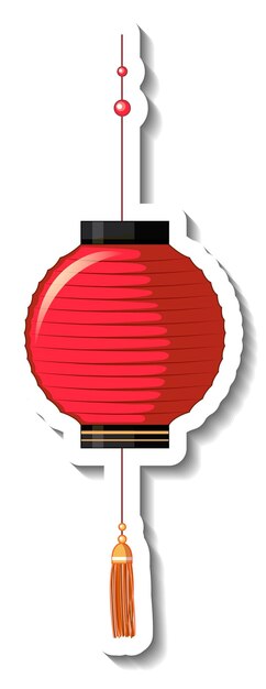 Isolated Chinese red paper lantern