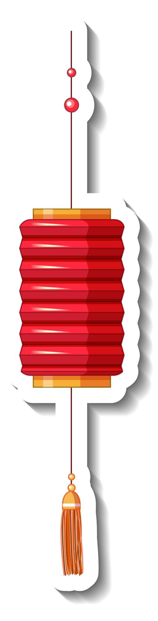 Free Vector isolated chinese red paper lantern