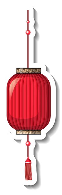 Isolated chinese red paper lantern