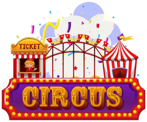 An isolated circus banner