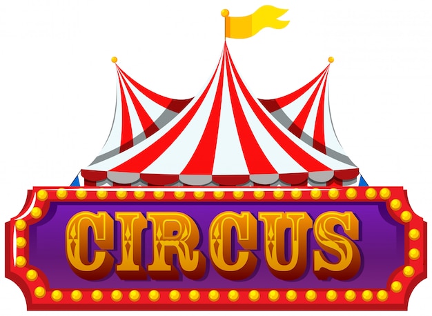 An isolated circus banner