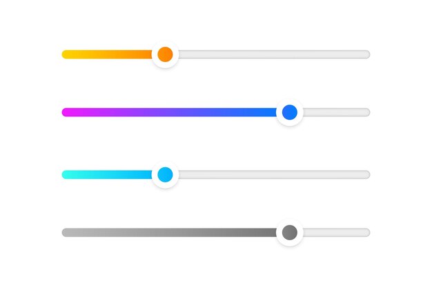 isolated colorful loading process bar element in collection