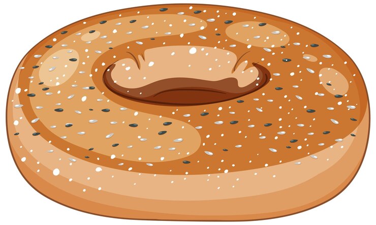 무료 Vector 격리 된 맛있는 참깨 베이글