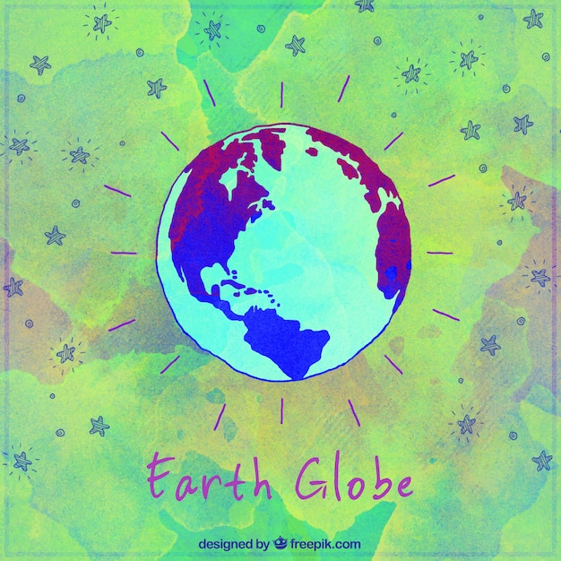 Free vector isolated earth globe background