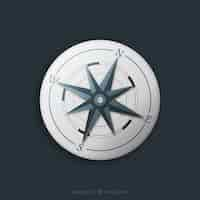 Free vector isolated flat compass