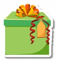 Free vector isolated gift box sticker