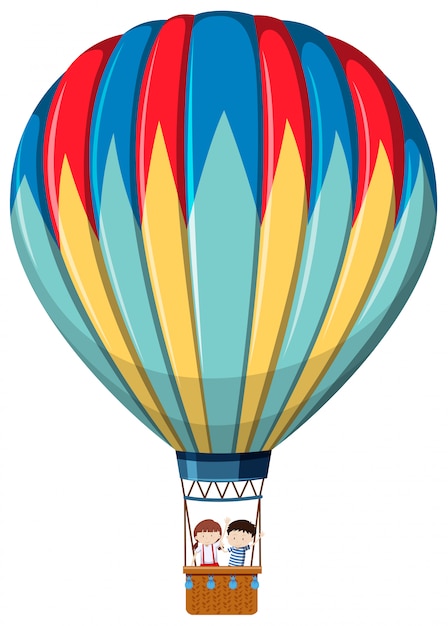 Free vector isolated hot air balloon