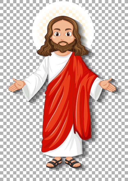 Free vector isolated jesus cartoon character