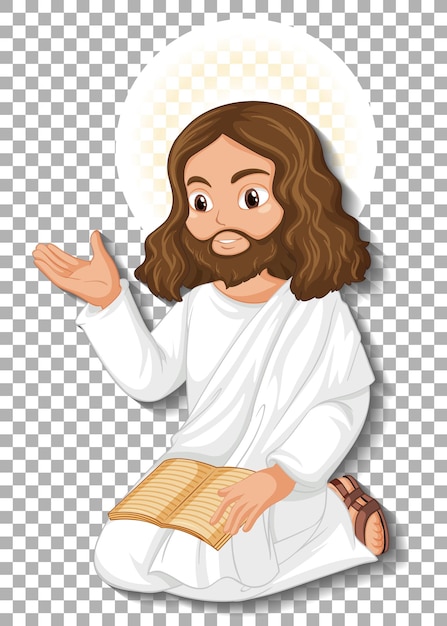 Free vector isolated jesus cartoon character