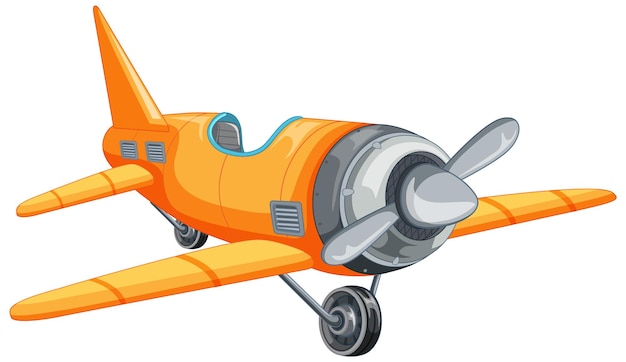 孤立したジェット飛行機の漫画