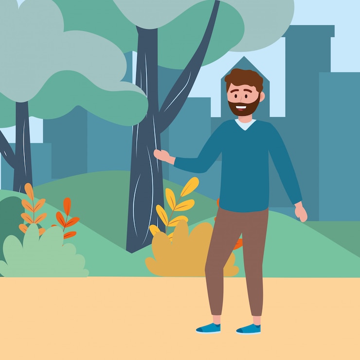 Free Vector isolated man 