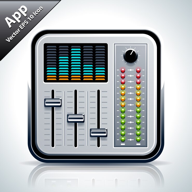 Free Vector isolated music controller