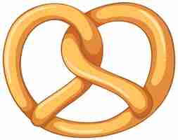 Free vector an isolated plain pretzel cartoon