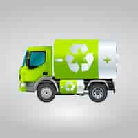 Free vector isolated recycling truck