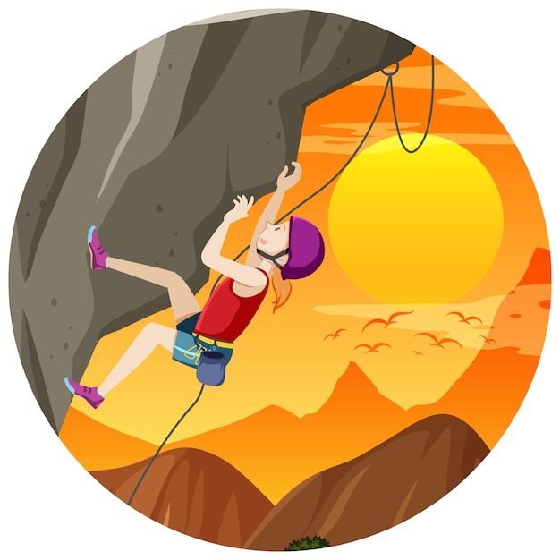 Free vector isolated rock climbing badge