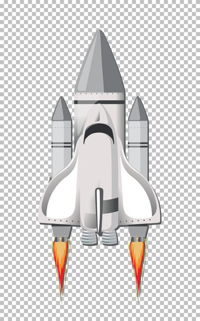 Isolated rocket on transparent 