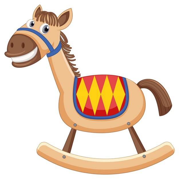 Изолированная лошадка-качалка для детей