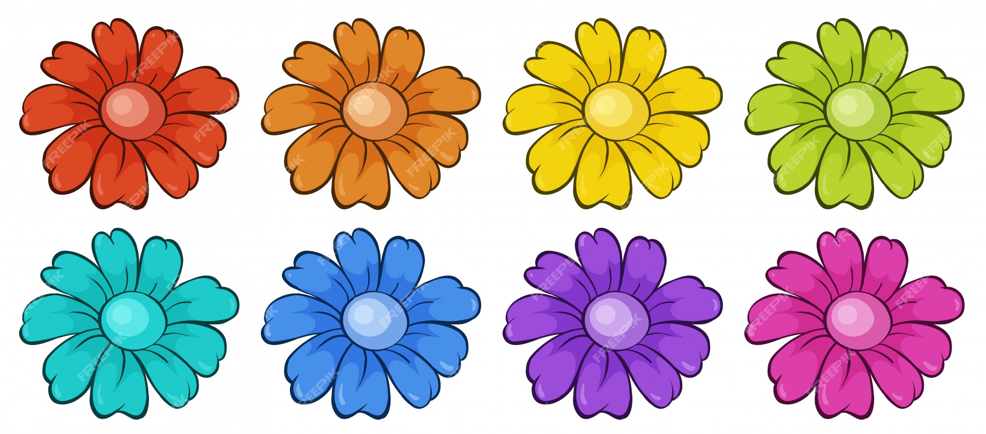 Flower Clip Art Images - Free Download on Freepik