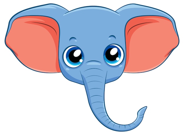 Free vector isolated simple elephant head