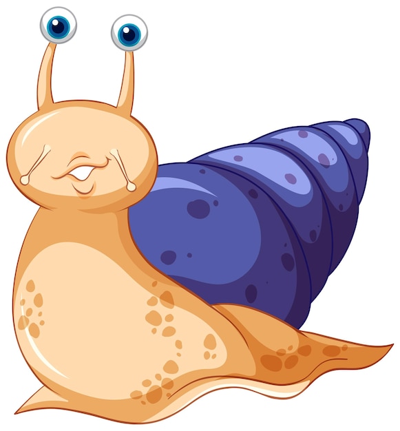 Isolated snail cartoon character