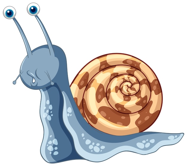 Isolated snail cartoon character