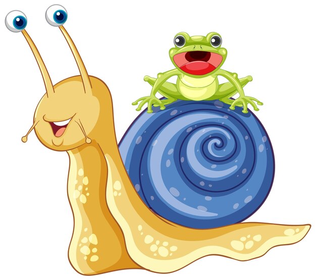 Isolated snail cartoon character