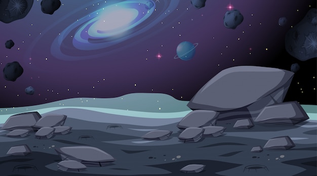 Free vector isolated space background scene