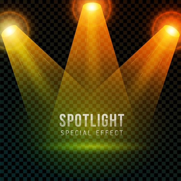 Isolated spotlight special effect