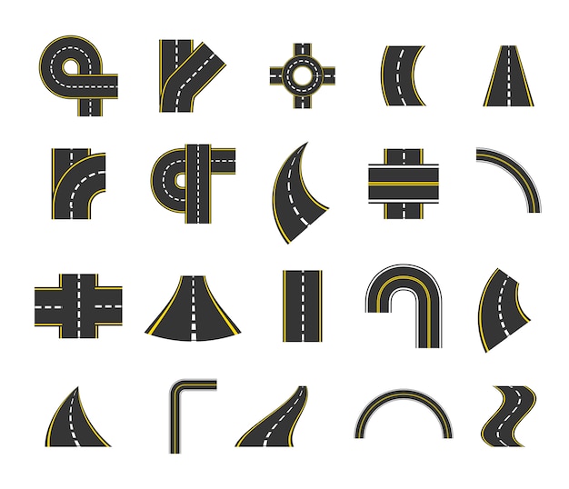 Isolated street icon set